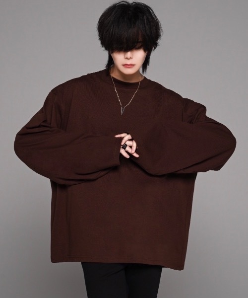 「ADRER」 長袖Tシャツ SMALL パープル メンズ_画像3