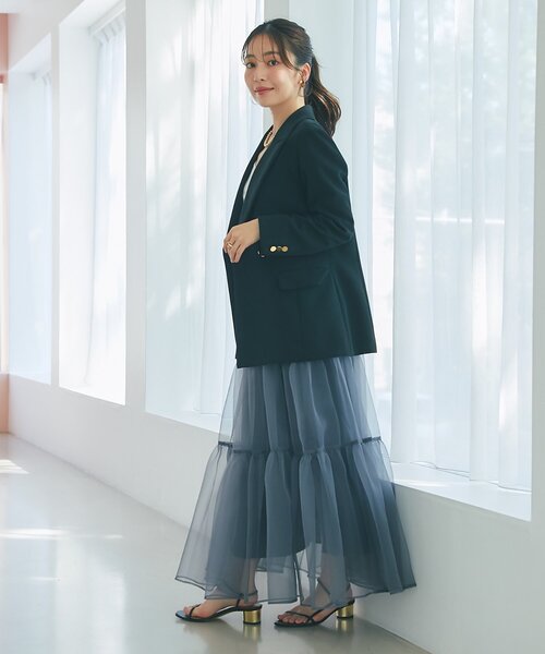 La Boutique BonBon シアーオーガンジーティアードスカート La boutique Bonbon（ラブティックボンボン） スカート 「3サイズ展開