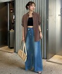 ブラウス シャツ 「WEB限定」配色ストライプ...の詳細画像2