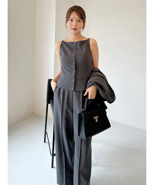 SNIDEL パンツ Sustainableハイウエストワイドパンツ レディース