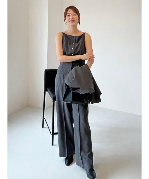 SNIDEL スナイデル Sustainableハイウエストワイドタックパンツ SNIDEL パンツ Sustainableハイウエストワイドパンツ レディース