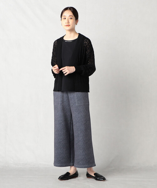 「Comme ca Mature」 ニットカーディガン FREE ネイビー レディース_画像2