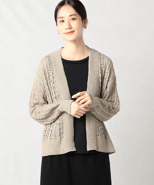 「Comme ca Mature」 ニットカーディガン FREE ネイビー レディース_画像7