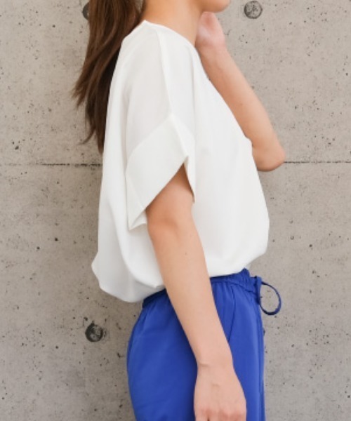 「aquagarage」 半袖ブラウス L ブラック レディース_画像7