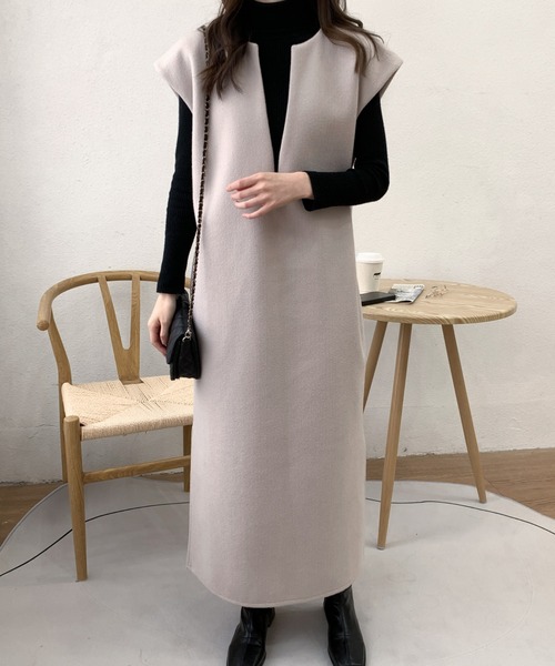 「ECLIN」 ノースリーブワンピース FREE ブラック レディース_画像5