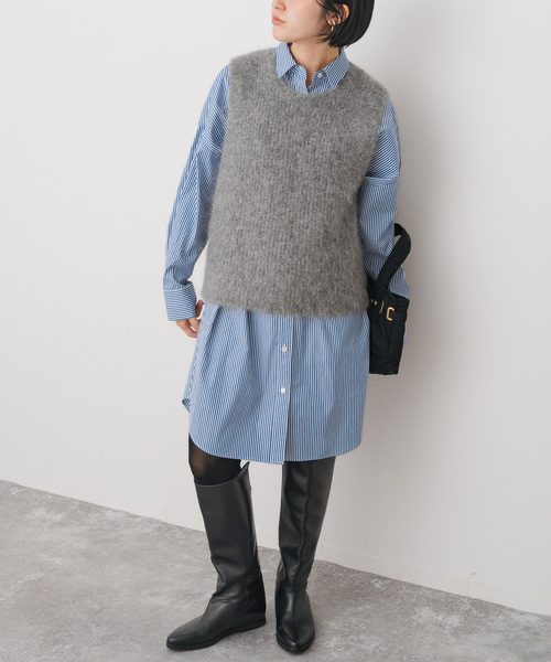 Spick＆Span（スピック アンド スパン） ベスト ジレ アルパカ混ニット