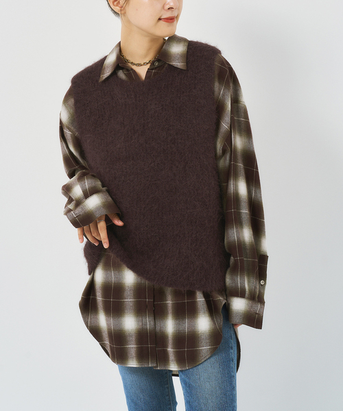 Spick＆Span（スピック アンド スパン） ベスト ジレ アルパカ混ニット