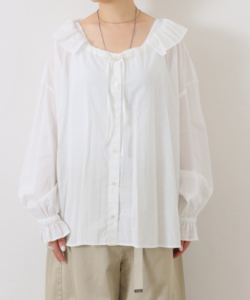 journal standard luxe◆コットンローン フリルパフブラウス JOURNAL STANDARD LUXE（ジャーナルスタンダード ラックス） ブラウス