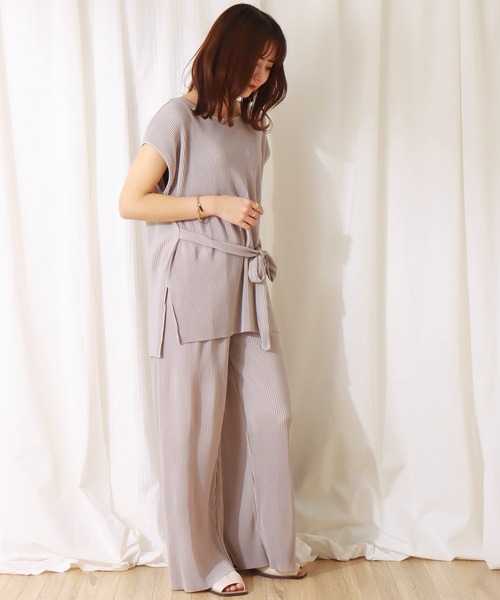 「libelle more」 セットアップ L モカ レディース_画像9