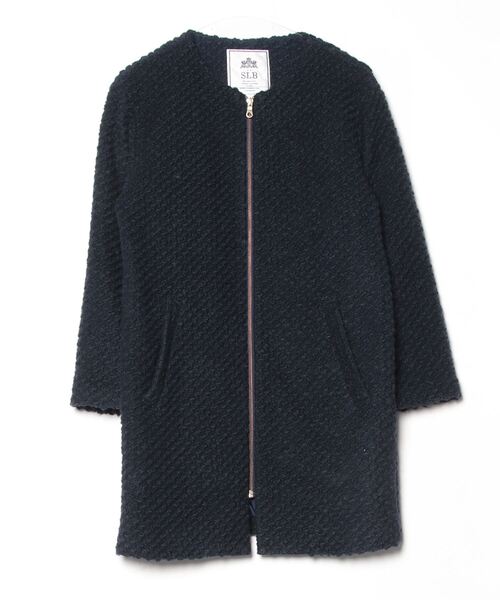 【美品】SLOBE IENA（スローブイエナ）ノーカラーコート　黒　38 SLOBE IENA（スローブイエナ） ノーカラーコート 38 ブラック