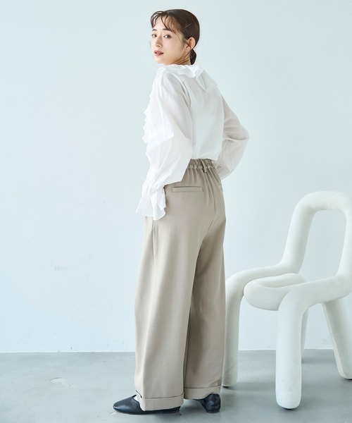 mil（ミル） スラックス パンツ ワイドタックパンツ「588097