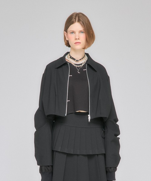 ブルゾン アウター 「Nora Lily」「elle」Tuck Egg Silhouette Blouson 