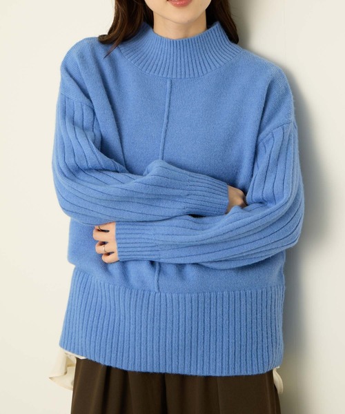 NAVY ニット セーター もちりハイネックニット レディース : ZOZOTOWN
