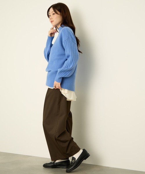 NAVY ニット セーター もちりハイネックニット レディース : ZOZOTOWN