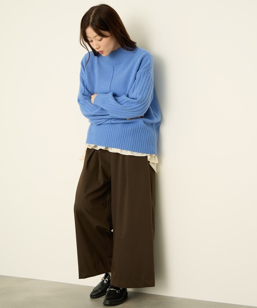 NAVY ニット セーター もちりハイネックニット レディース : ZOZOTOWN