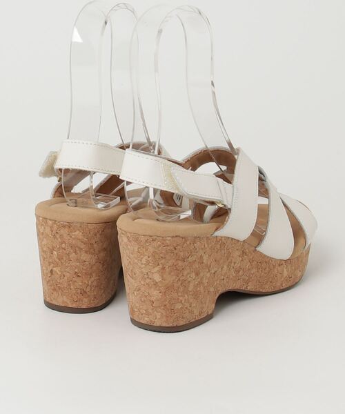 「Clarks」 ヒールサンダル UK3.5 ホワイト レディース_画像2
