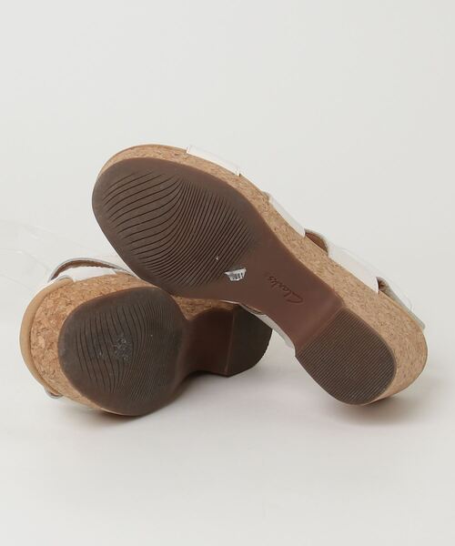 「Clarks」 ヒールサンダル UK3.5 ホワイト レディース_画像3