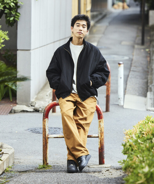 アクネ/カラーブロックブルゾン/スタジャン/裏地キルティング/ビッグシルエット アクネ/カラーブロックブルゾン/スタジャン/裏地キルティング