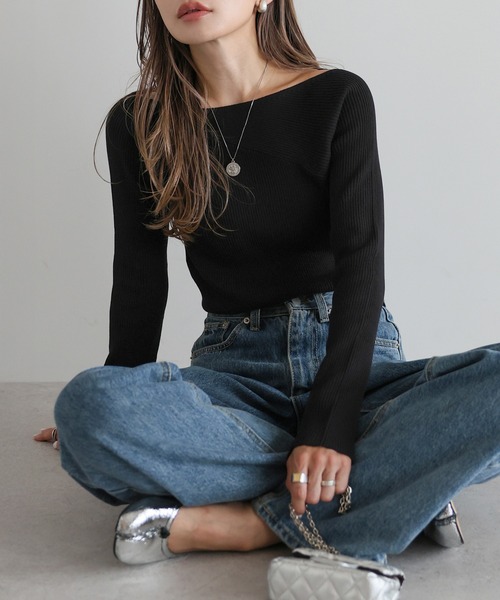 Bonjour Sagan（ボンジュールサガン） ニット セーター ボートネック