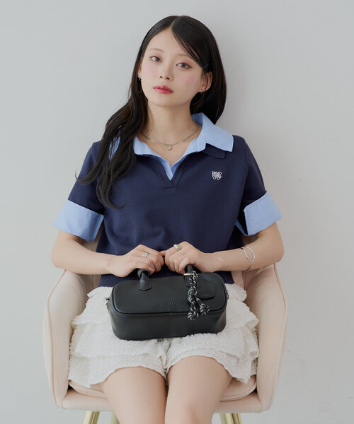 「Chico」 半袖ニット FREE グレー レディース_画像2