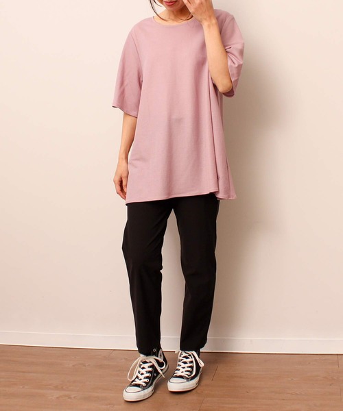 「MB mint breeze」 パンツ 3L ライトグレー レディース_画像3