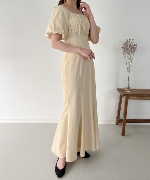「JUNOAH」 半袖ワンピース X-LARGE グレー レディース_画像3