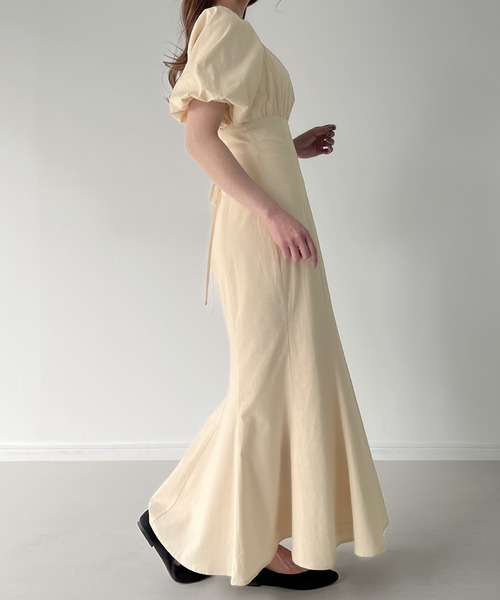「JUNOAH」 半袖ワンピース X-LARGE グレー レディース_画像5