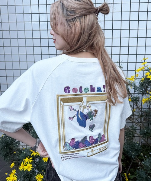 「DOUBLE NAME」 半袖Tシャツ FREE オフホワイト レディース_画像2