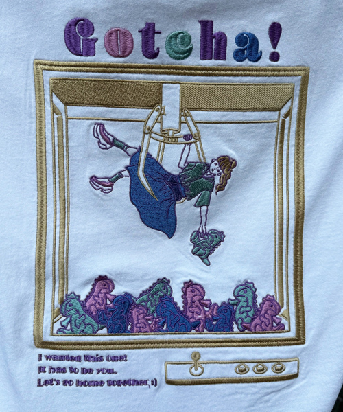 「DOUBLE NAME」 半袖Tシャツ FREE オフホワイト レディース_画像7