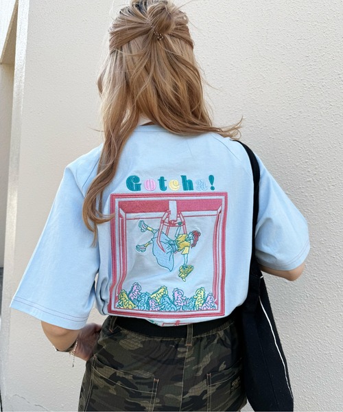 「DOUBLE NAME」 半袖Tシャツ FREE オフホワイト レディース_画像8