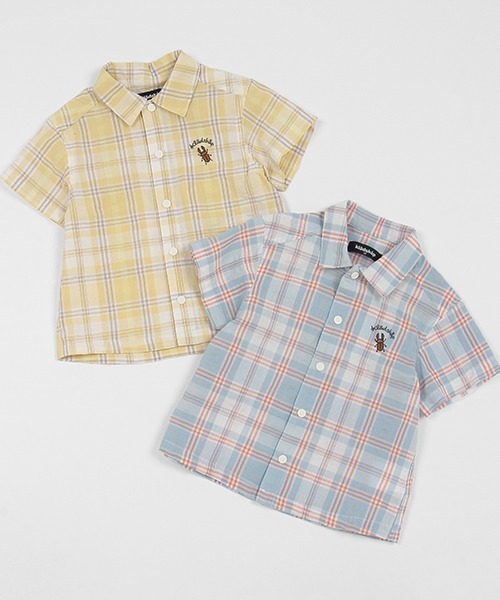 「kladskap」 「KIDS」半袖シャツ 110cm サックスブルー キッズ_画像2