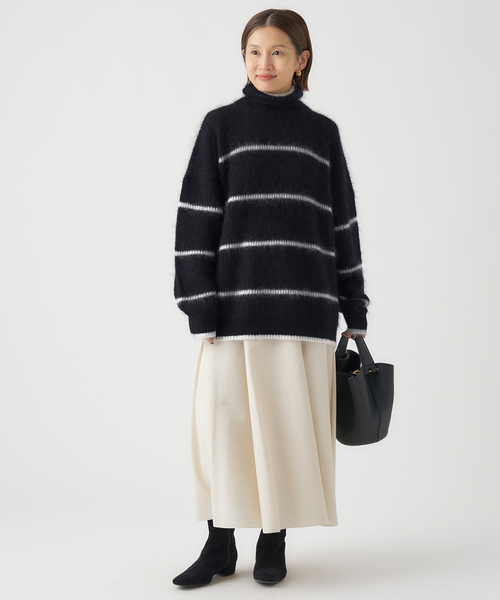 美品✨IENA BLACK イエナ 24aw ハイネックボーダーニット ゆったり 吉祥寺店・買取入荷】24AW今季 IENA BLACK ハイネックボーダーニット