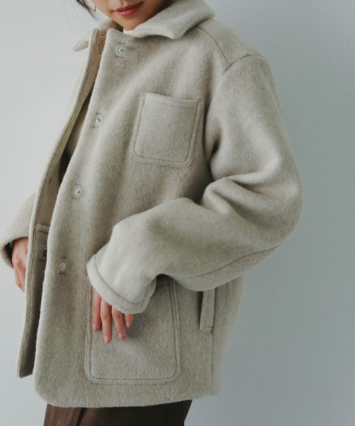 AJUGA.（アジュガ） ブルゾン アウター ウールショートジャケット