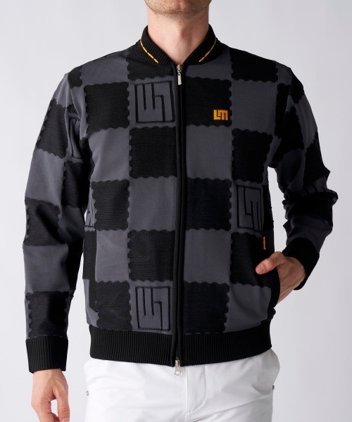 ブルゾン アウター 「Loudmouth/ラウドマウス」手書き風ニットブルゾン