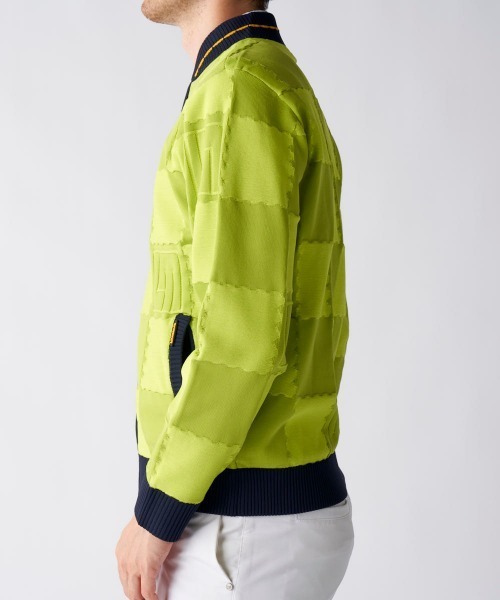 ブルゾン アウター 「Loudmouth/ラウドマウス」手書き風ニットブルゾン