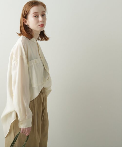 「DOUBLE NAME」 長袖ブラウス FREE キナリ レディース_画像2