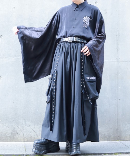 REZEN（リゼン） シャツ 牡丹刺繍和袖シャツ メンズ : ZOZOTOWN Yahoo