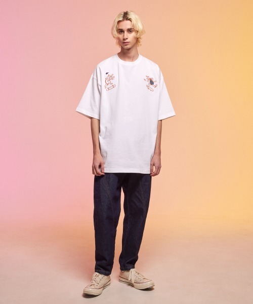 「rehacer」 半袖Tシャツ MEDIUM ベージュ メンズ_画像6