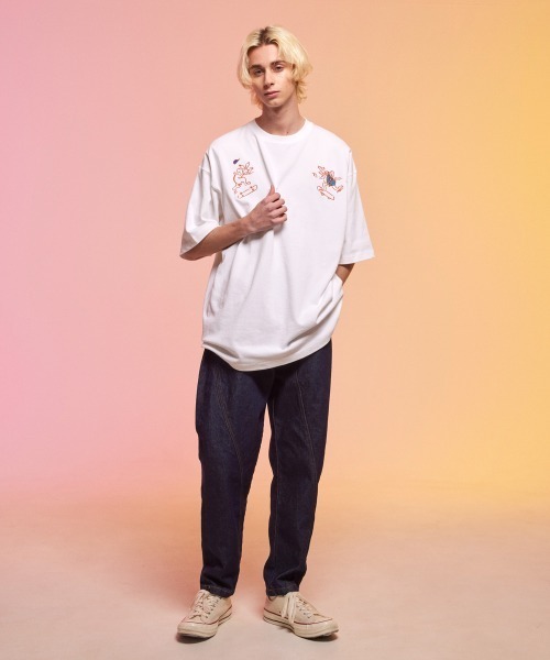 「rehacer」 半袖Tシャツ MEDIUM ベージュ メンズ_画像7