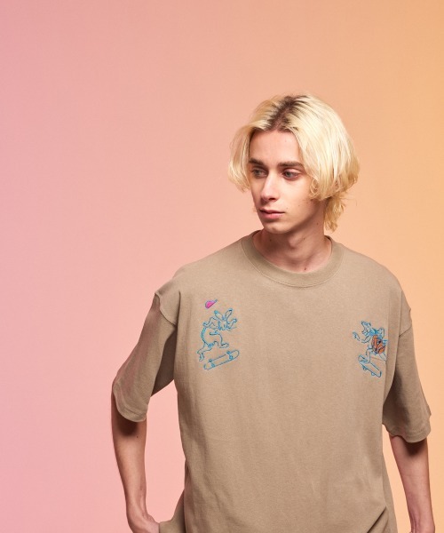 「rehacer」 半袖Tシャツ MEDIUM ベージュ メンズ_画像9