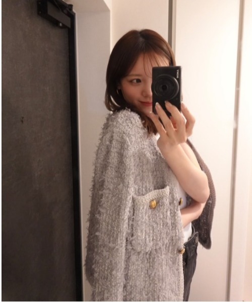 Mila Owen（ミラオーウェン） ツイードジャケット 0 グレー レディース