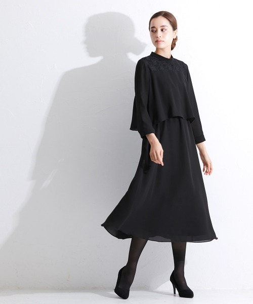 練習着スタンダードドレス♪ワンピース長袖ファスナー付 MONO-MART LADY'S」 長袖ワンピース FREE ネイビー レディース