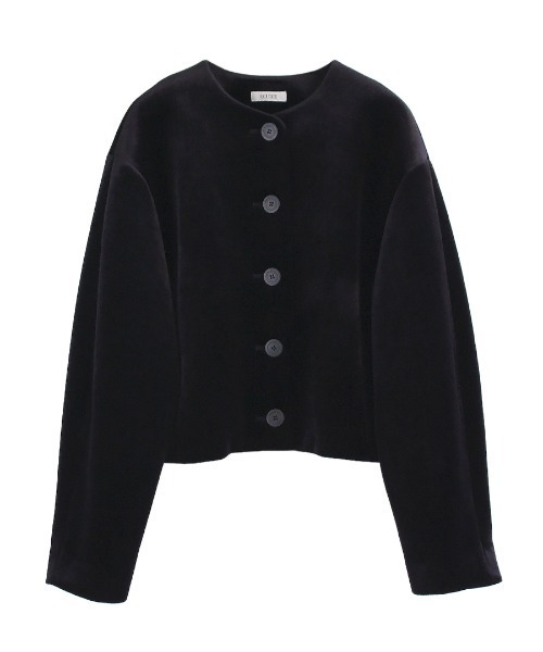 ジャケット ノーカラージャケット ノーカラーブルゾン レディース