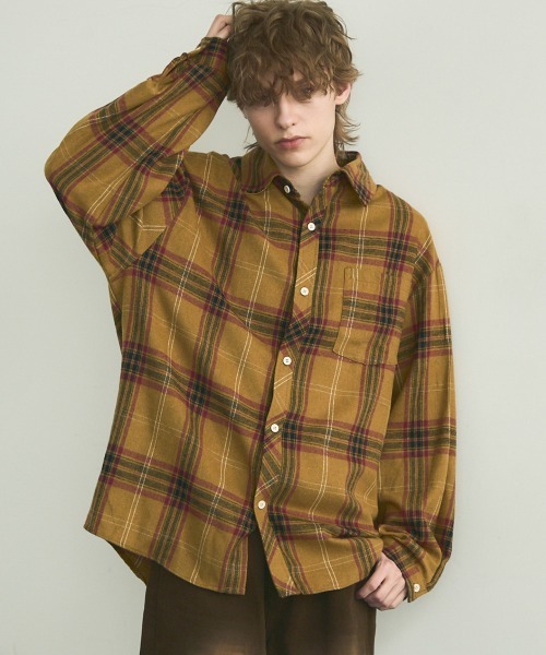 「Shoowtime」 長袖シャツ X-LARGE イエロー メンズ_画像2