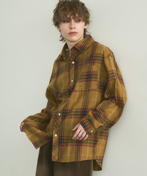 「Shoowtime」 長袖シャツ X-LARGE イエロー メンズ_画像3