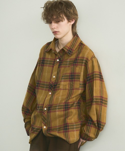 「Shoowtime」 長袖シャツ X-LARGE イエロー メンズ_画像4