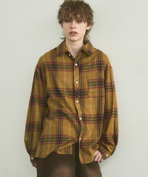 「Shoowtime」 長袖シャツ X-LARGE イエロー メンズ_画像5