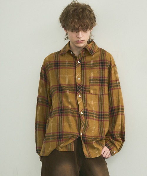 「Shoowtime」 長袖シャツ X-LARGE イエロー メンズ_画像6