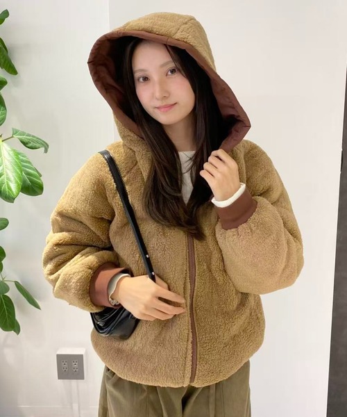 コート アウター リバーシブルボアジャケット レディース : ZOZOTOWN