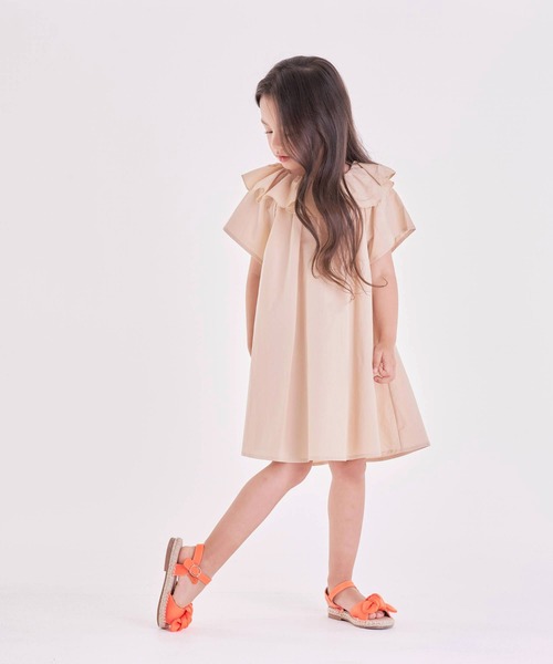 「Rora」 「KIDS」半袖ワンピース 110cm チャコールグレー キッズ_画像3